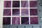 3328 30-12 White  Purple  Cranberry Pink Streaky 1  X 1  Bullseye Glass 90 Coe