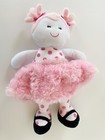 Baby Starters Baby Doll Pink Polka Dot Plush And Satin Skirt Lovey Plush 12   