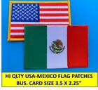 American Flag   Mexican Flag Embroidered Patch Iron-on Sew-on Mexico   3   X 2      