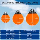 Veithi 2 Pack 11 4 X 14 In Boat Buoy Balls Anchor Buoy Orange