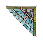Tiffany Style Stained Glass Corner Window Panel Handcrafted Art Glass Suncatcher