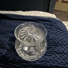 Waterford Clear Crystal Cut Glass Round Candy Jar W  Handle Lid  2-pc