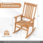 2pcs Outdoor Rocking Chair W high Back Wide Seat Armrests  400 Lbs Rocker Chair