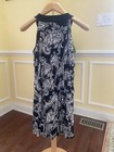 White House Black Market Black   White Short Layered Ruffle Sleeveless Size Xs