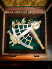 Collectible Antique Nautical Brass Working German Marine Sextant W  Wooden Box
