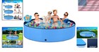 Large Portable Dog Pool With Quick Drain   Foldable Design - 97  Round