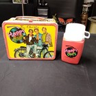 Vintage 1976 Happy Days Metal Lunch Box With Thermos Fonzie Richie Potsie