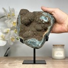 Rare Galaxy Crystal Druzy Formation With Green Jasper Matrix  Mws1646