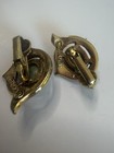 Vintage Sarah Coventry Remembrance Faux Turquoise Clip-on Earrings Gold Tone