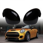 For Bmw Mini Cooper F55 F56 F57 F60 Door Side Wing Mirror Gloss Black Cover Cap