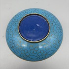 Vintage Chinese Floral Cloisonn   Enamel Copper Plate Trinket Dish 4 