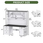 Executive Desk With Hutch   Drawers Computer Desk With Power Outlet   Led Lights