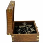 Sextant Navigation Nautical Marine Vintage Wooden Box Antique Brass Pocket