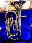 Baritone Horn Made Of Pure Brass Metal In Chrom Polish With Case Box   Free Ship