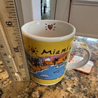 Miami Florida Souvenir Mug Yellow City Beach Dolphin Design Heart Inside
