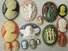   Sale   Vtg Cameos 40x30mm Huge 15 Lot Pa Jewelry Resin Findings Repair Crafts