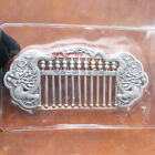 Real 999 Fine Silver Chinese Comb Dragon Abacus Shape Small Comb 97mml