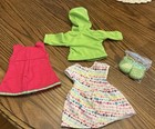 American Girl Doll Authentic Clothes Lot Of 4  Dress  Shoes  Jacket