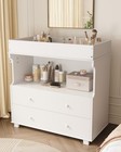 Baby Changing Table Dresser  Ergonomic Height Nursery Changing Station W Drawers