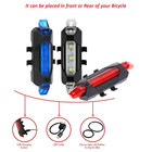 2 Set Usb Rechargeable Led Bicycle Headlight Bike Front Rear Lamp Cycling Light