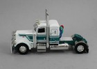 Dcp 1 64  white   Teal  Single-axle Peterbilt 389 36  Flattop New 