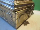 Heavy Embossed Brass Antique Storage Box Trible Art Jewelry Trinket Box Casket