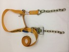 8 Pt Kit 14  Gold Diamond Weave Rollback   Flatbed Car Tie-downs W  Chain Tails