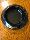 Vintage Olympia  Beer Ashtray Black Advertising 4 1 8 Inches Vgc 
