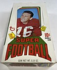 1970 Topps Super Football Empty Card Box Mg36