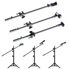 55cm Rotating Microphone Stand Crossbar Arms Mic Clip Phone Holder Extension Bra