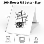100-1000 Sheets 8 5 x11  Thermal Printer Paper Us Letter Size Thermal Paper Lot