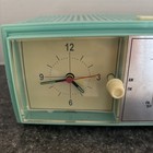 Vtg Crosley Am fm Radio Receiver W  Alarm Cr3004a Retro Home Radio Replica Aqua