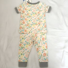 Family Pajamas Baby Girl Floral Fruit Print Short Sleeve Pajama Set 18 Months