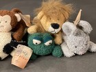 Set Of 6 - Vintage Russ Berrie   Co Plush Stuffed Animal Terry Cloth