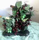 Large Grapes Leaves And Squirrels Large 14  Stone Bonsai Tree Jade Carving