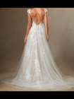 Azazie Moondstone White Lace Tulle Off-shoulder Wedding Gown Size 10 Nwt