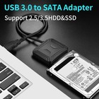 Usb 3 0 To Sata External Hard Drive Reader 2 5  3 5  Hdd Ssd Power Adapter