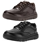 Fitville Mens Wide Walking Shoes Dress Shoes Oxford Leather Business Sneakers