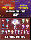Pokemon Scarlet   Violet Pokemon Presents Mew     All 18 Tera Types