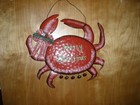 Merry Christmas Sign Ocean Themed Nautical Crab Metal 14 X 12