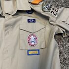 Boy Scouts Of America Bsa Uniform Shirt Mens Adult Medium Iron On Patches