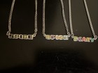 Vintage 90s Spice Girls Name Plate Necklaces  2  Spice  1 scary -see Description