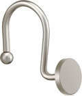 Nickel Shower Curtain Hooks Rustproof Metal Rings Heavy Duty Bathroom Set Of 12