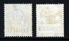 British Levant King Edward Vii 1905-08 1p   2p Surcharged Set Sg 13   Sg 14 Mint