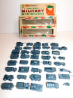 Vintage Mpc Teenies Ww2 Military Vehicles Tanks Trucks Others Blue Plastic   Box