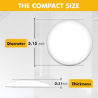 White Door Stoppers For Wall  Large 3 15   4 Pack  Door Stop  Door Knob Wall Pro