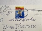 Rare Early Boldly Signed Robert T Mccall Space Drawing On His Mural Cachet Cover