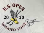 Bryson Dechambeau Signed 2020 Us Open Flag Winged Foot Golf Beckett Coa
