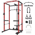 1600lbs Power Cage Home Gym Squat Rack W lat Pulldown dip Bars landmine For Home