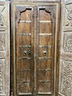 Authentic Antique Double Door Rustic Farmhouse Wine Room Carved Barndoors 81x40